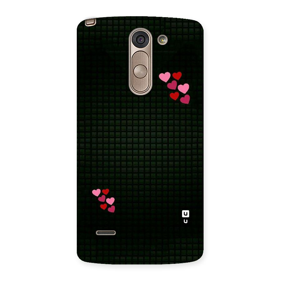 Square and Hearts Back Case for LG G3 Stylus