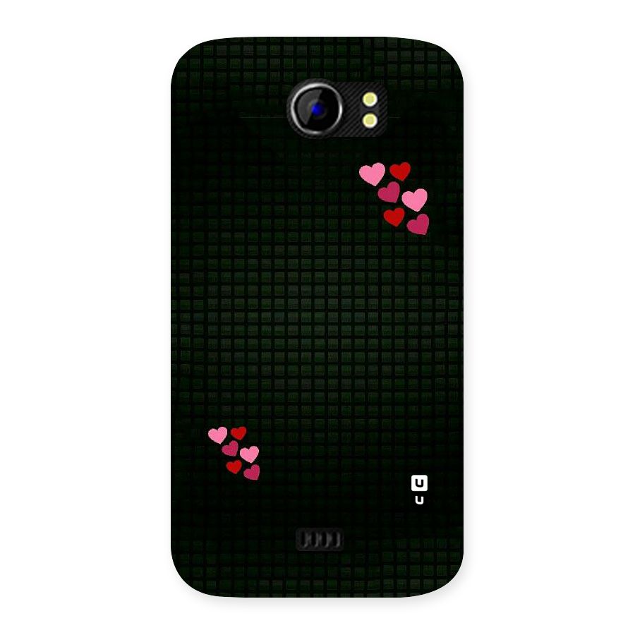 Square and Hearts Back Case for Micromax Canvas 2 A110
