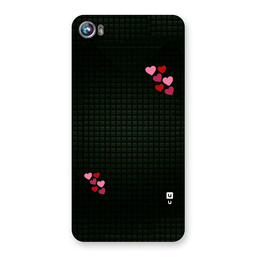 Square and Hearts Back Case for Micromax Canvas Fire 4 A107