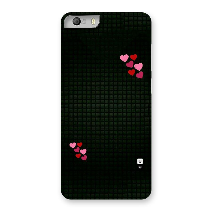 Square and Hearts Back Case for Micromax Canvas Knight 2