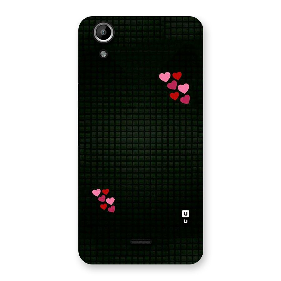 Square and Hearts Back Case for Micromax Canvas Selfie Lens Q345