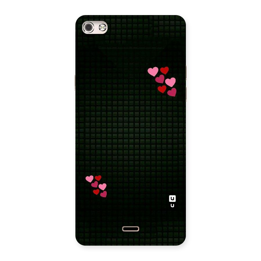 Square and Hearts Back Case for Micromax Canvas Silver 5