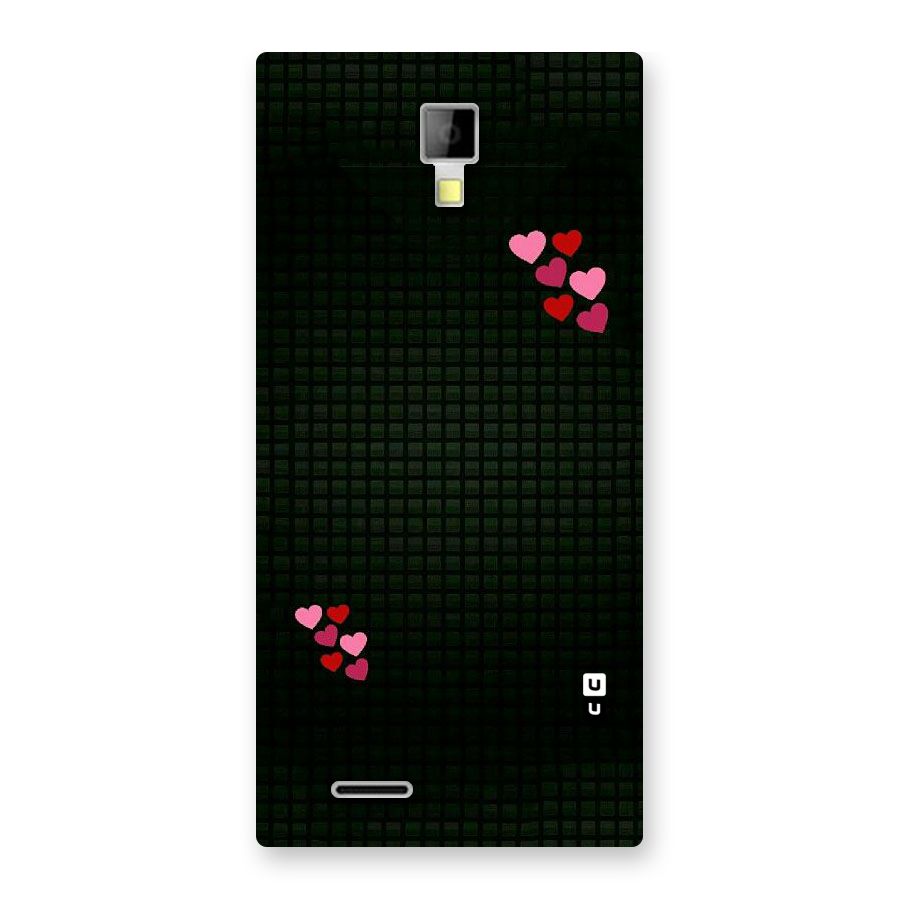 Square and Hearts Back Case for Micromax Canvas Xpress A99
