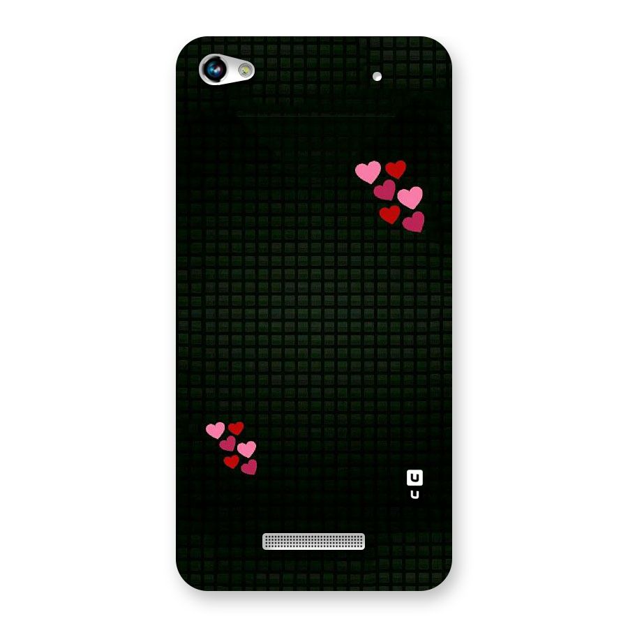 Square and Hearts Back Case for Micromax Hue 2