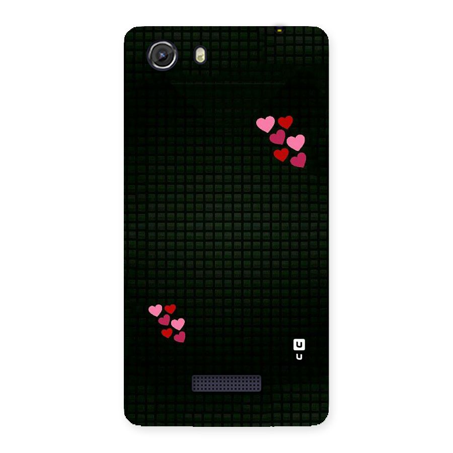 Square and Hearts Back Case for Micromax Unite 3