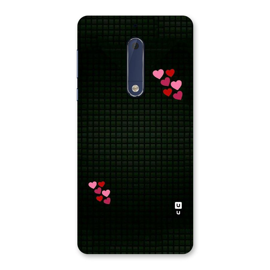 Square and Hearts Back Case for Nokia 5