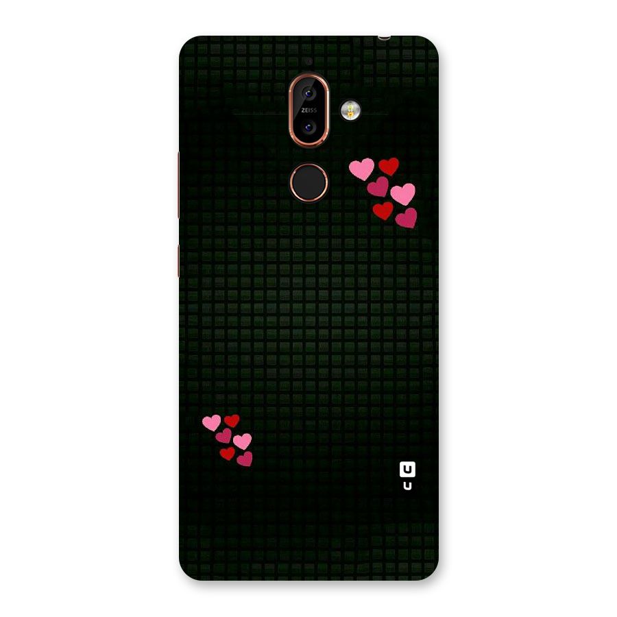 Square and Hearts Back Case for Nokia 7 Plus