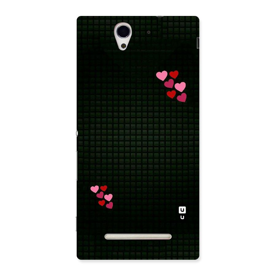 Square and Hearts Back Case for Sony Xperia C3