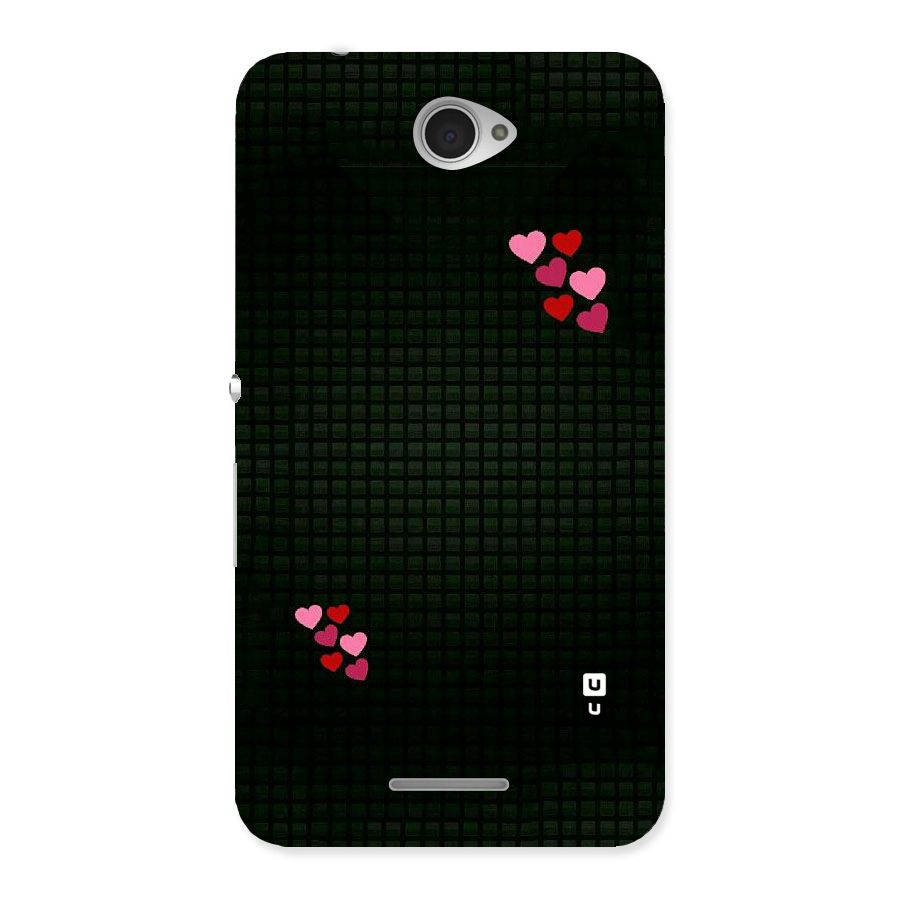 Square and Hearts Back Case for Sony Xperia E4