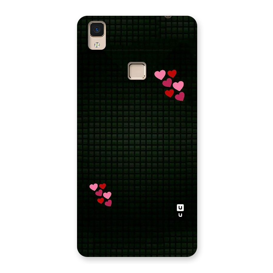 Square and Hearts Back Case for V3 Max