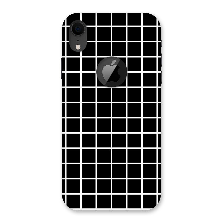 Square Puzzle Back Case for iPhone XR Logo Cut