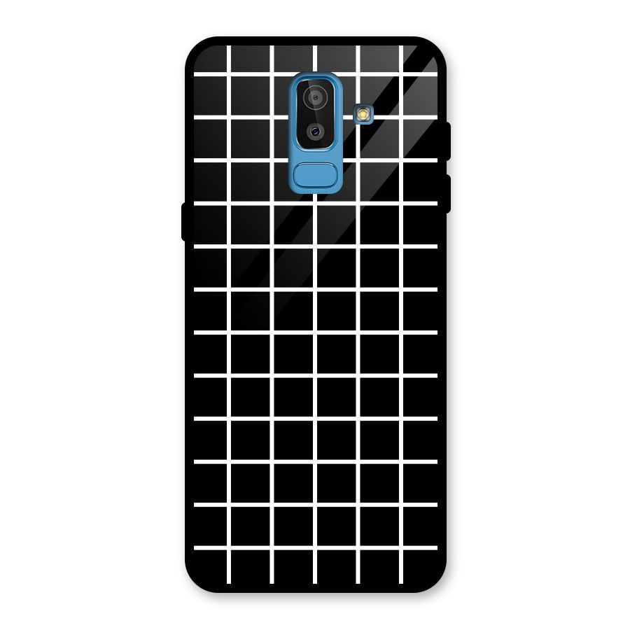 Square Puzzle Glass Back Case for Galaxy J8
