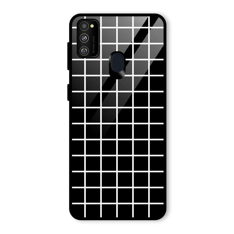 Square Puzzle Glass Back Case for Galaxy M30s