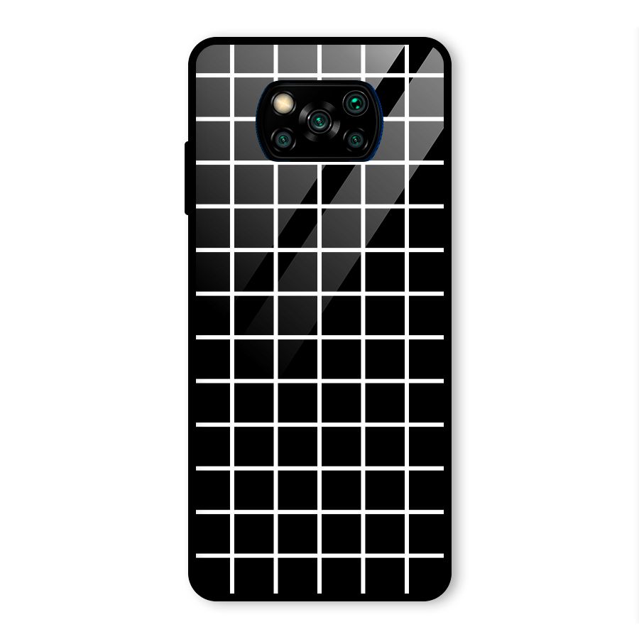 Square Puzzle Glass Back Case for Poco X3 Pro