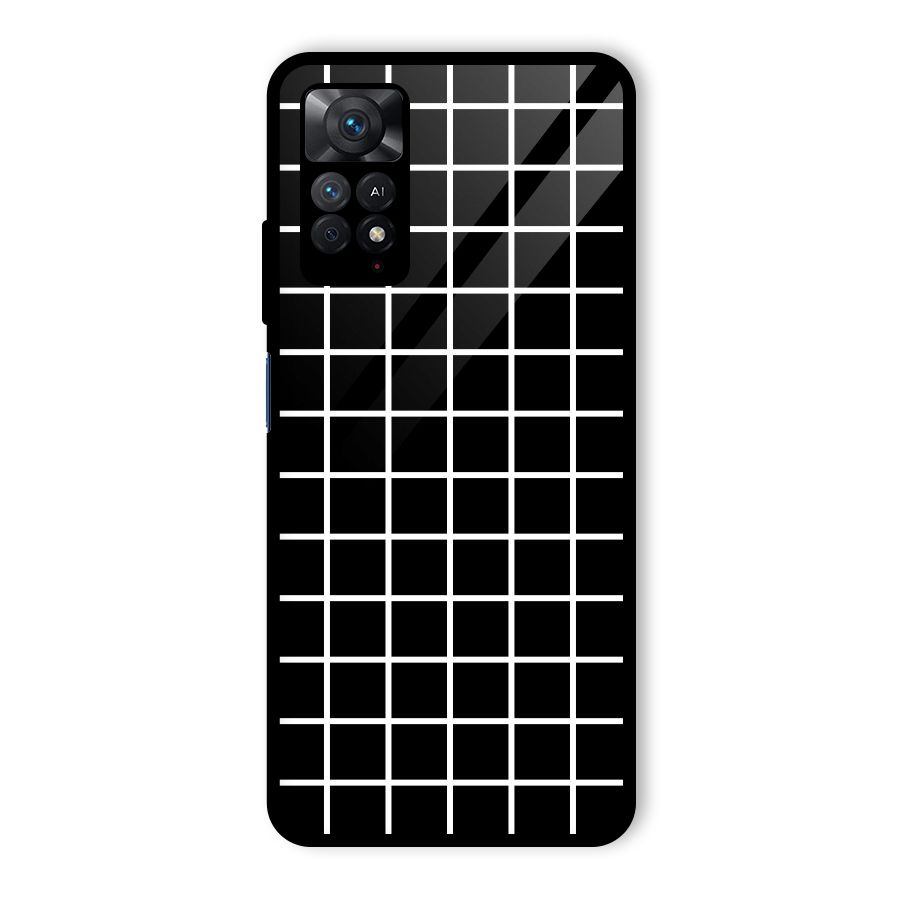 Square Puzzle Glass Back Case for Redmi Note 11 Pro