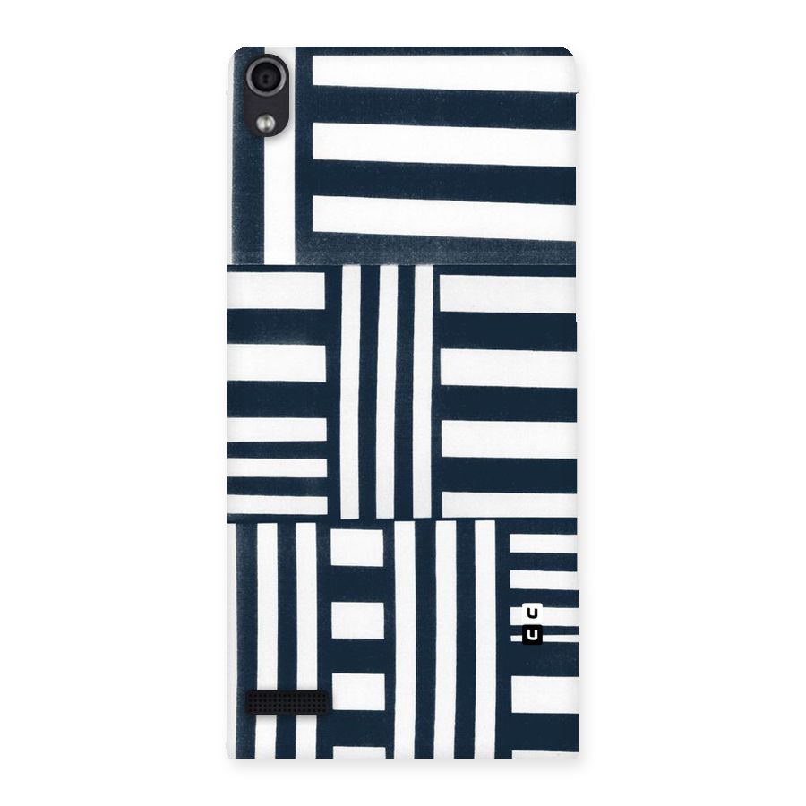 Square  Stripes Back Case for Ascend P6