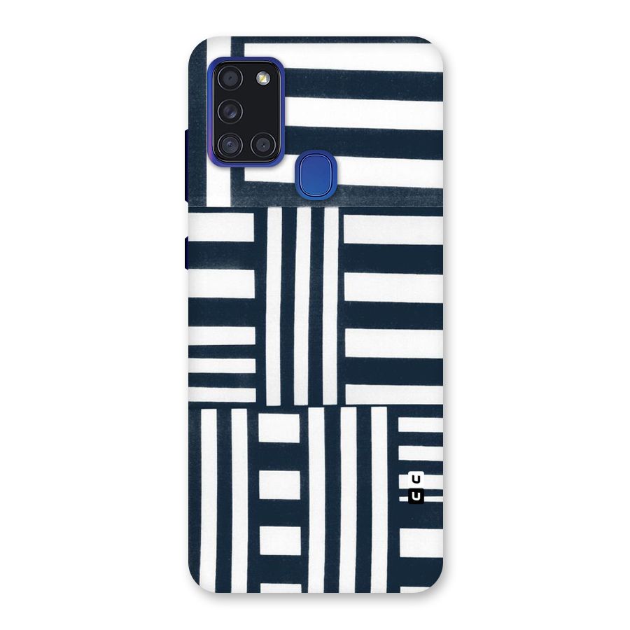 Square  Stripes Back Case for Galaxy A21s