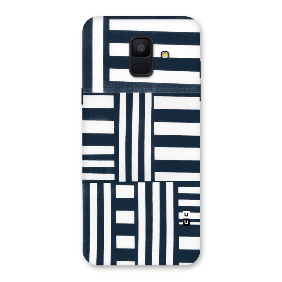 Square  Stripes Back Case for Galaxy A6 (2018)