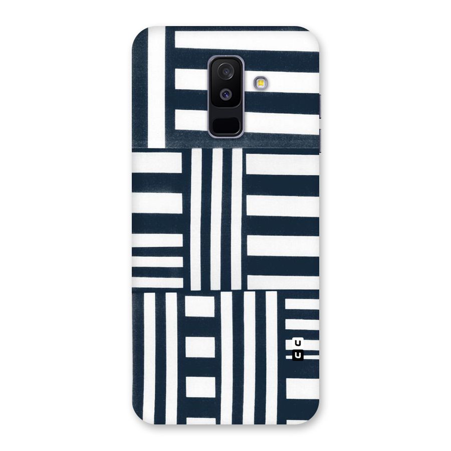 Square  Stripes Back Case for Galaxy A6 Plus