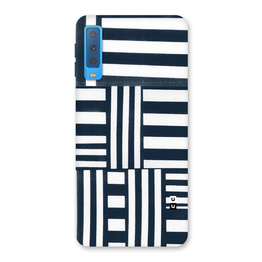 Square  Stripes Back Case for Galaxy A7 (2018)