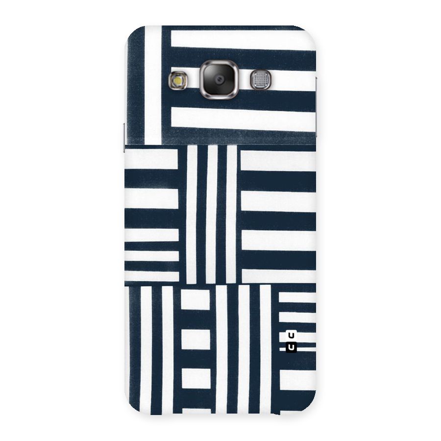Square  Stripes Back Case for Galaxy E7