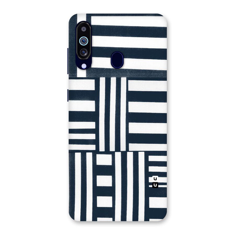 Square  Stripes Back Case for Galaxy M40