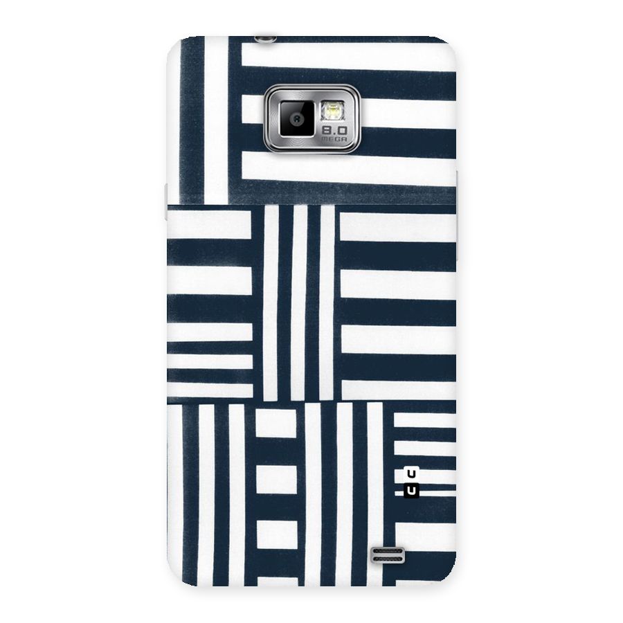 Square  Stripes Back Case for Galaxy S2