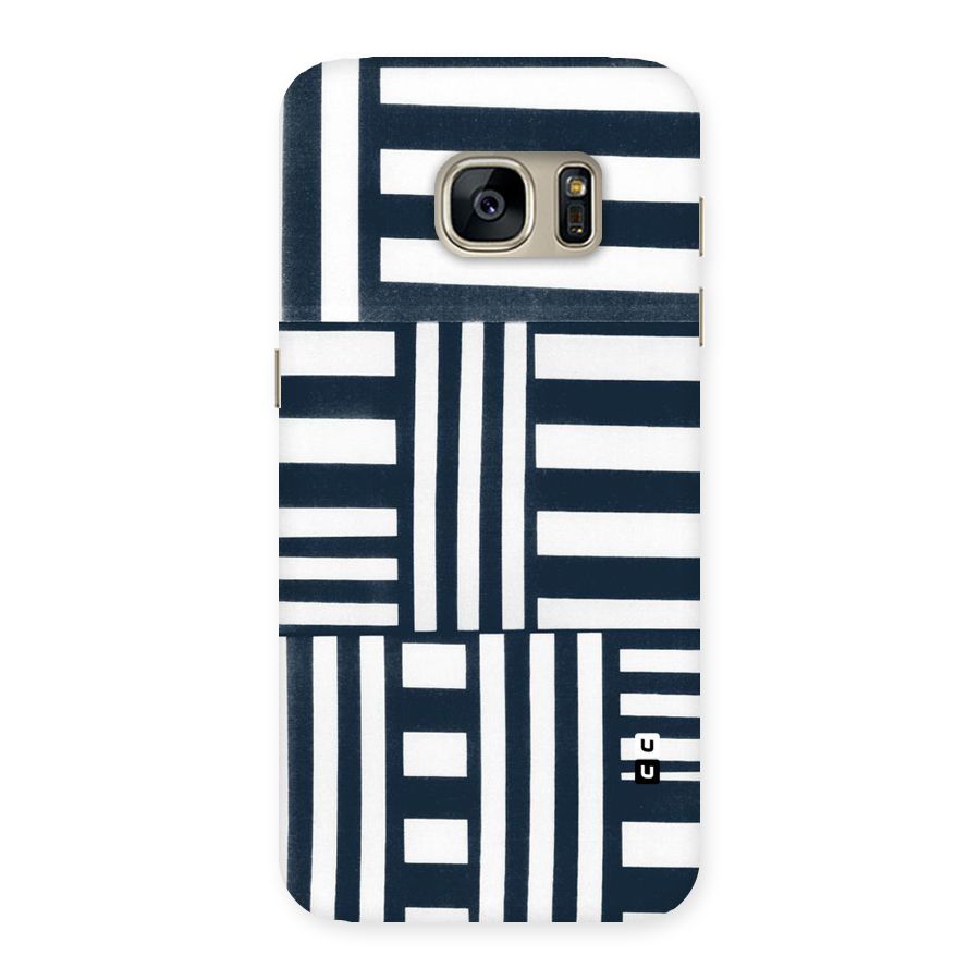 Square  Stripes Back Case for Galaxy S7