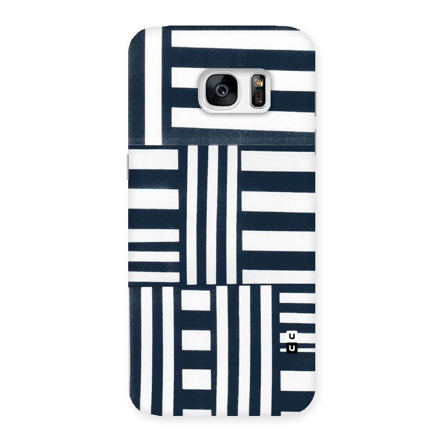 Square  Stripes Back Case for Galaxy S7 Edge