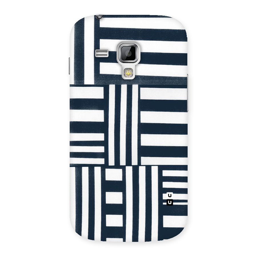 Square  Stripes Back Case for Galaxy S Duos