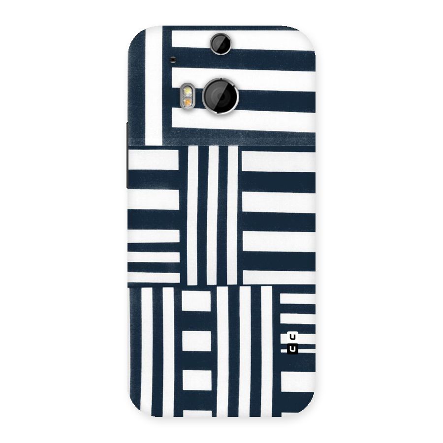 Square  Stripes Back Case for HTC One M8