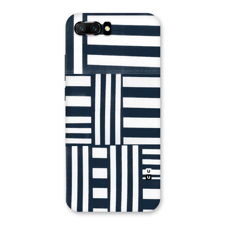 Square  Stripes Back Case for Honor 10