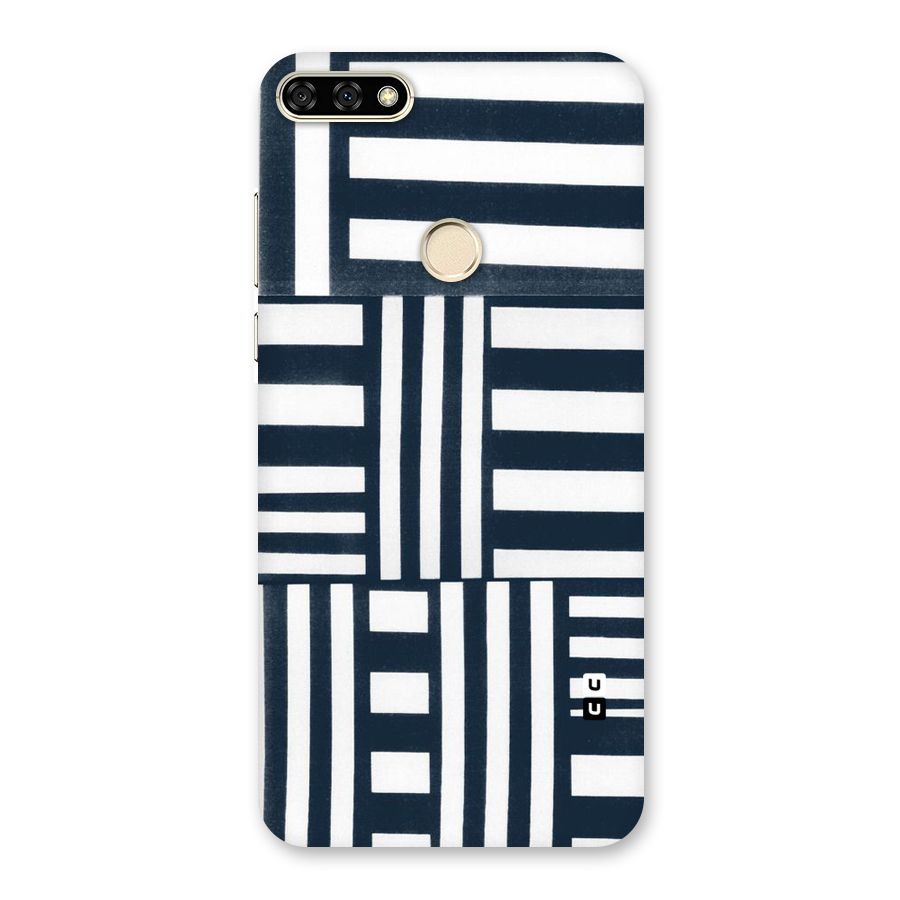 Square  Stripes Back Case for Honor 7A