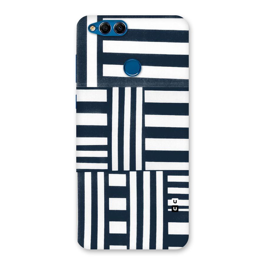 Square  Stripes Back Case for Honor 7X