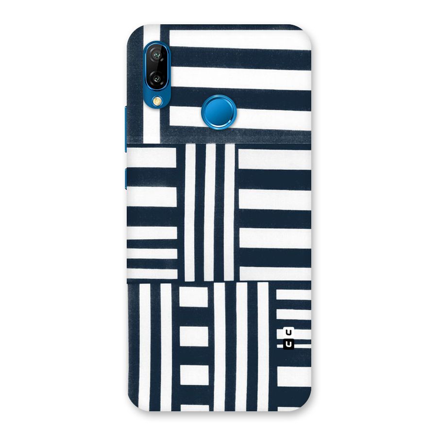 Square  Stripes Back Case for Huawei P20 Lite