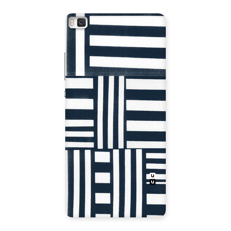 Square  Stripes Back Case for Huawei P8