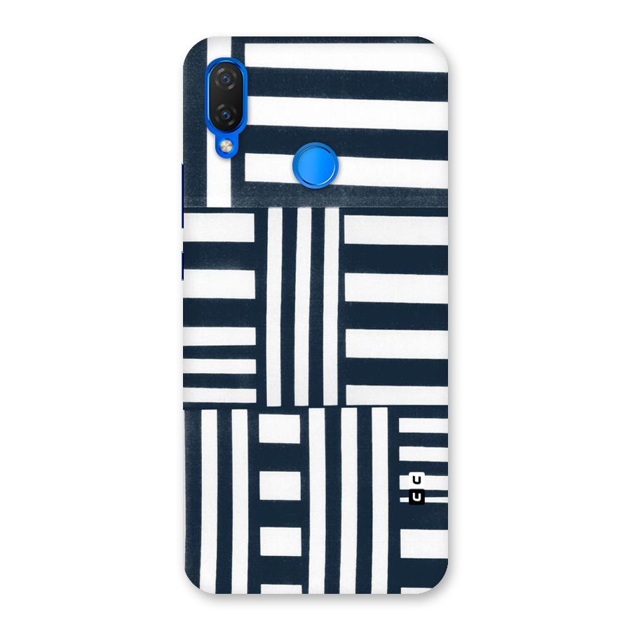 Square  Stripes Back Case for Huawei P Smart+