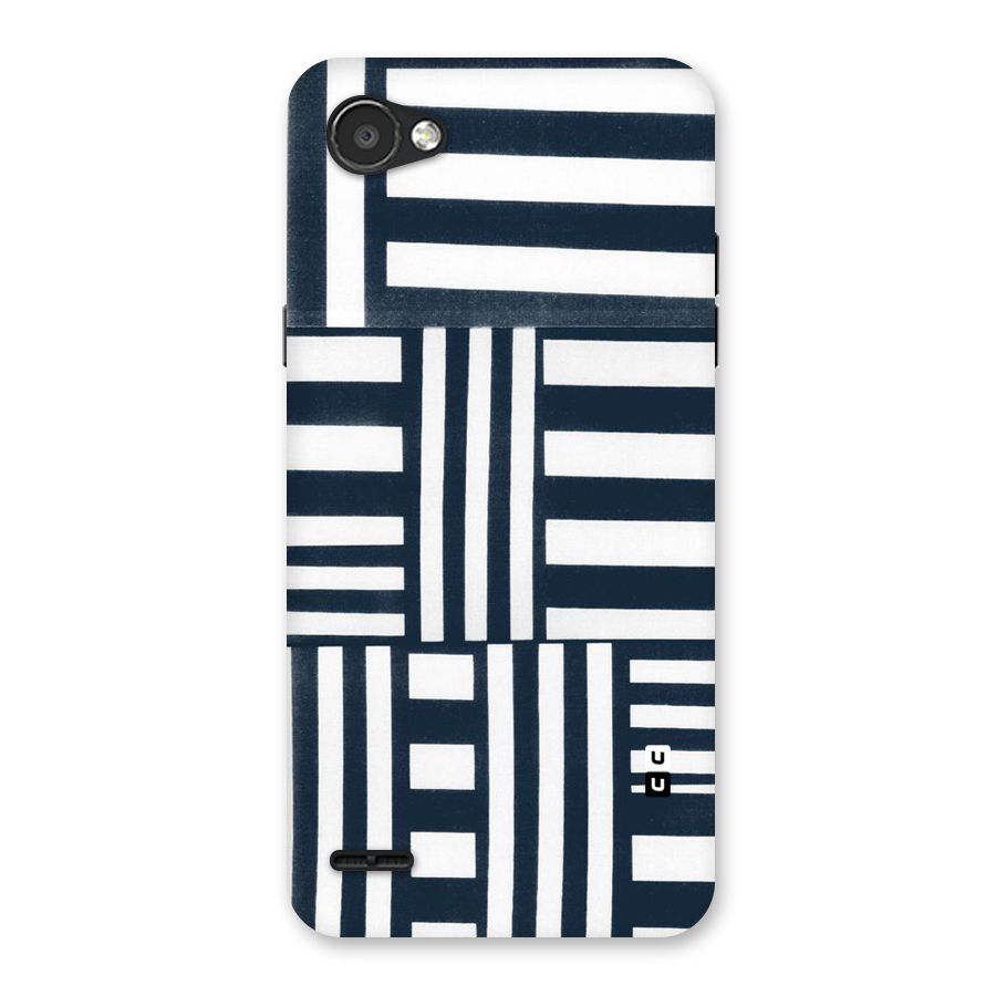 Square  Stripes Back Case for LG Q6