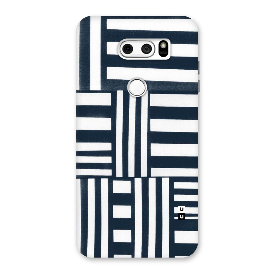 Square  Stripes Back Case for LG V30
