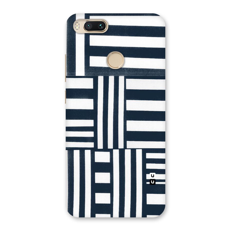 Square  Stripes Back Case for Mi A1