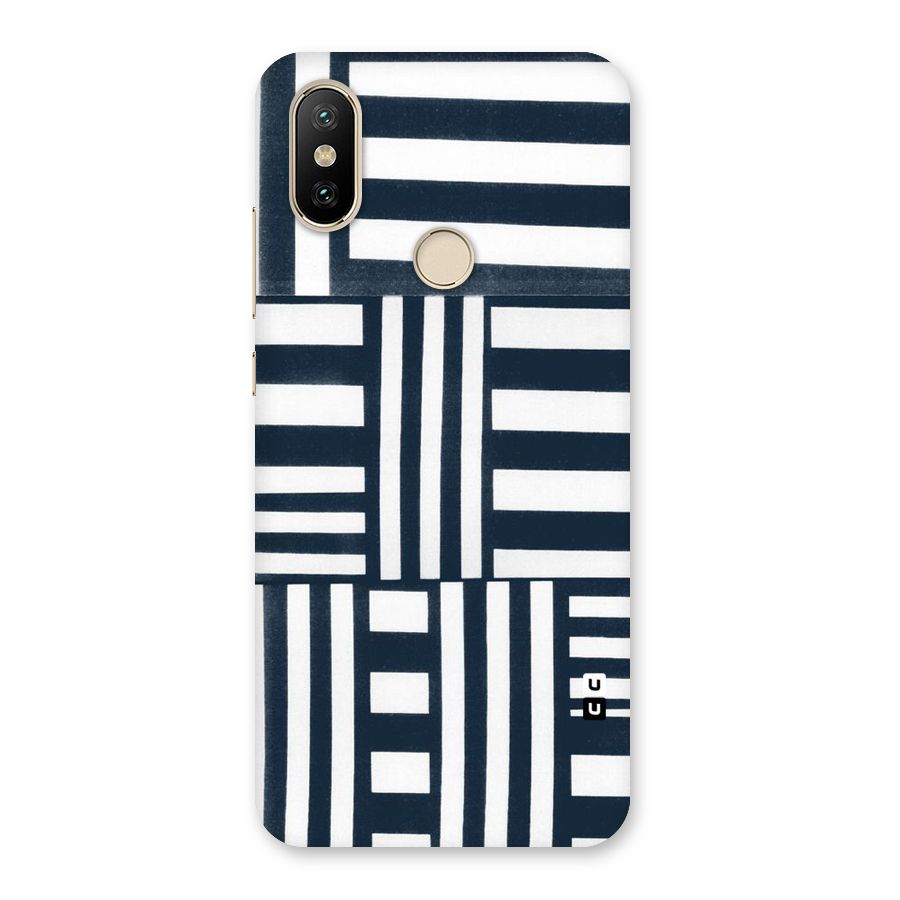 Square  Stripes Back Case for Mi A2
