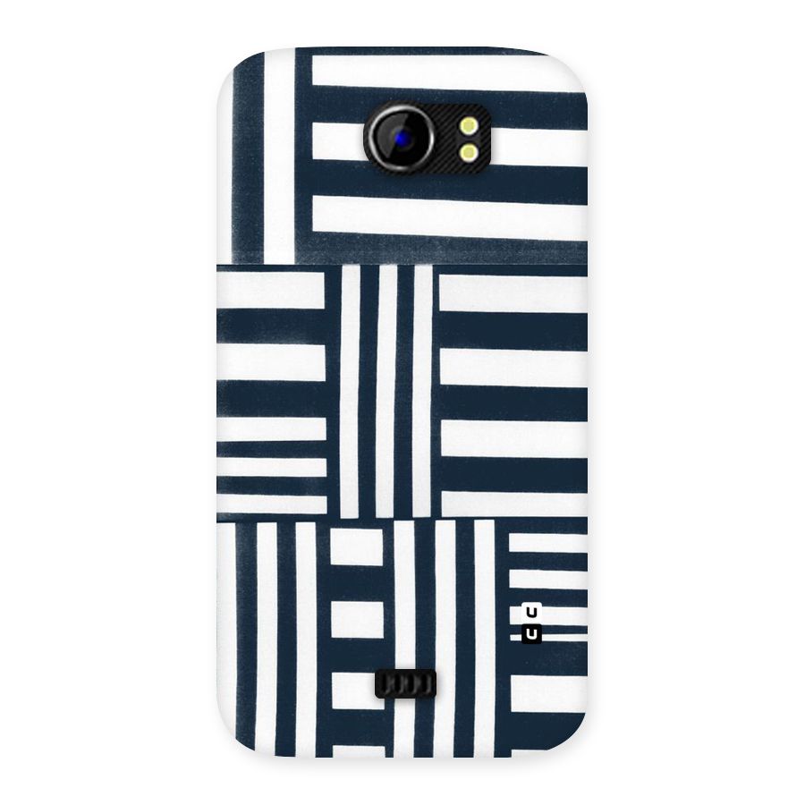 Square  Stripes Back Case for Micromax Canvas 2 A110