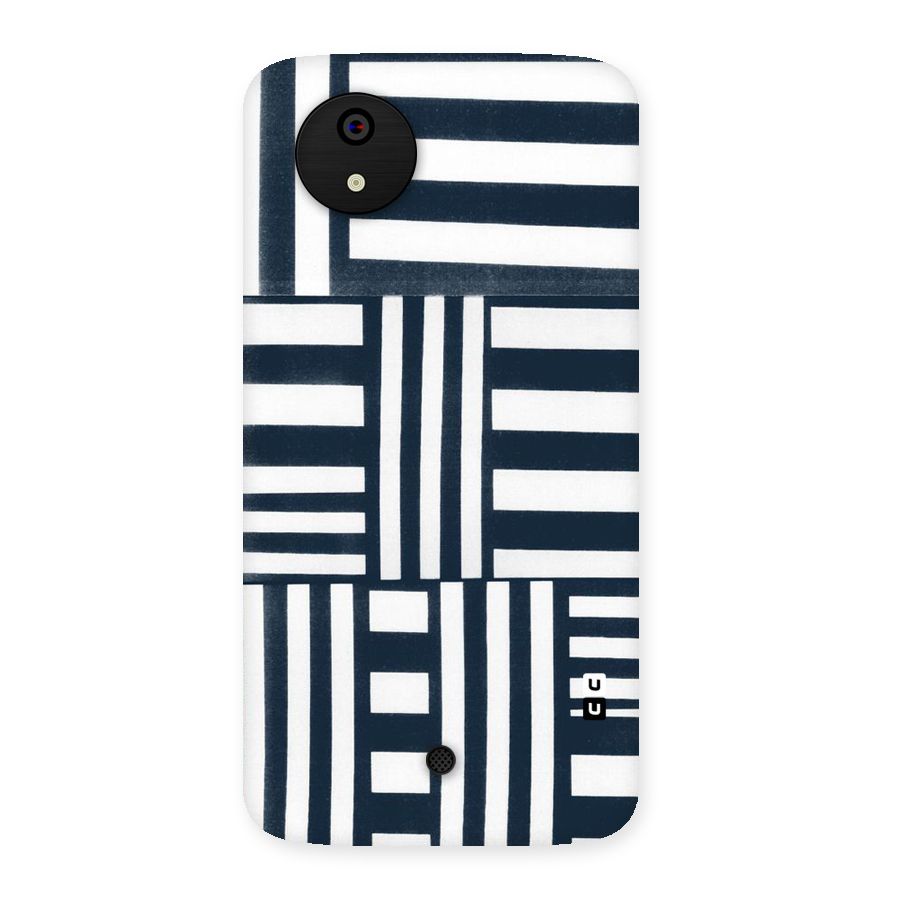 Square  Stripes Back Case for Micromax Canvas A1