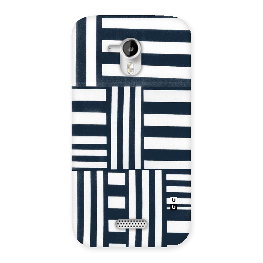 Square  Stripes Back Case for Micromax Canvas HD A116