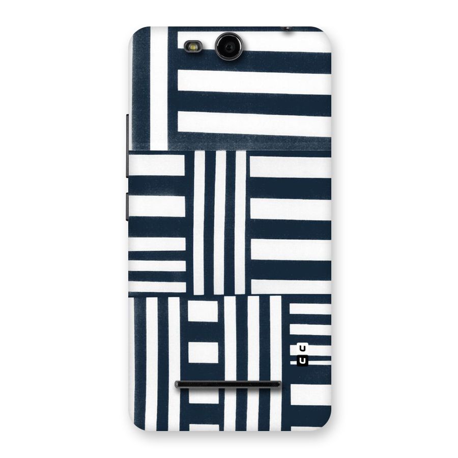 Square  Stripes Back Case for Micromax Canvas Juice 3 Q392