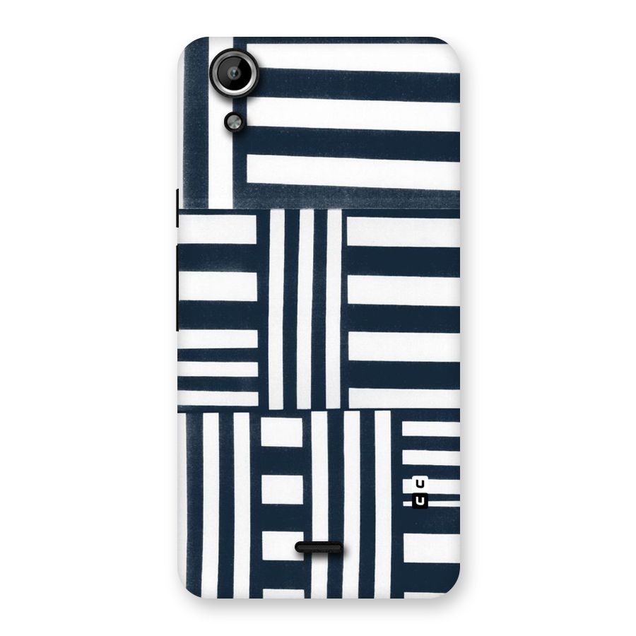 Square  Stripes Back Case for Micromax Canvas Selfie Lens Q345
