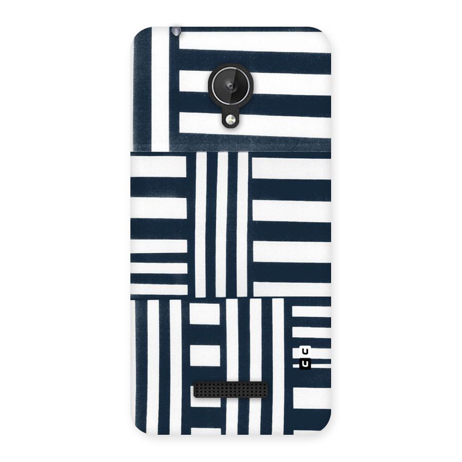 Square  Stripes Back Case for Micromax Canvas Spark Q380