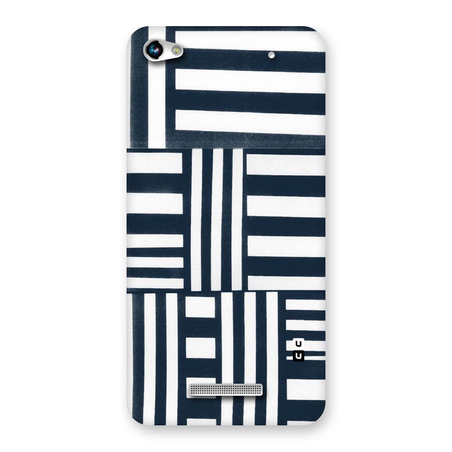 Square  Stripes Back Case for Micromax Hue 2
