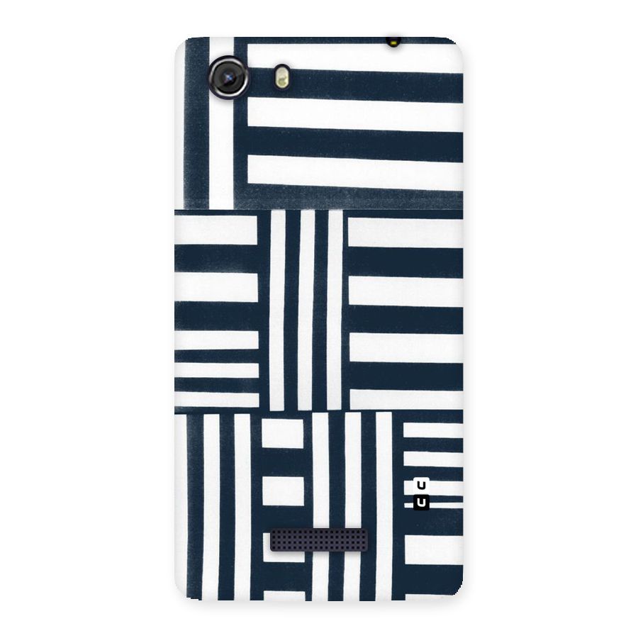 Square  Stripes Back Case for Micromax Unite 3