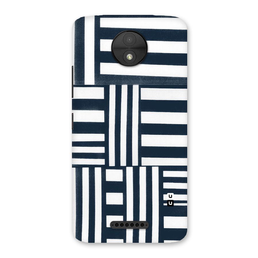 Square  Stripes Back Case for Moto C